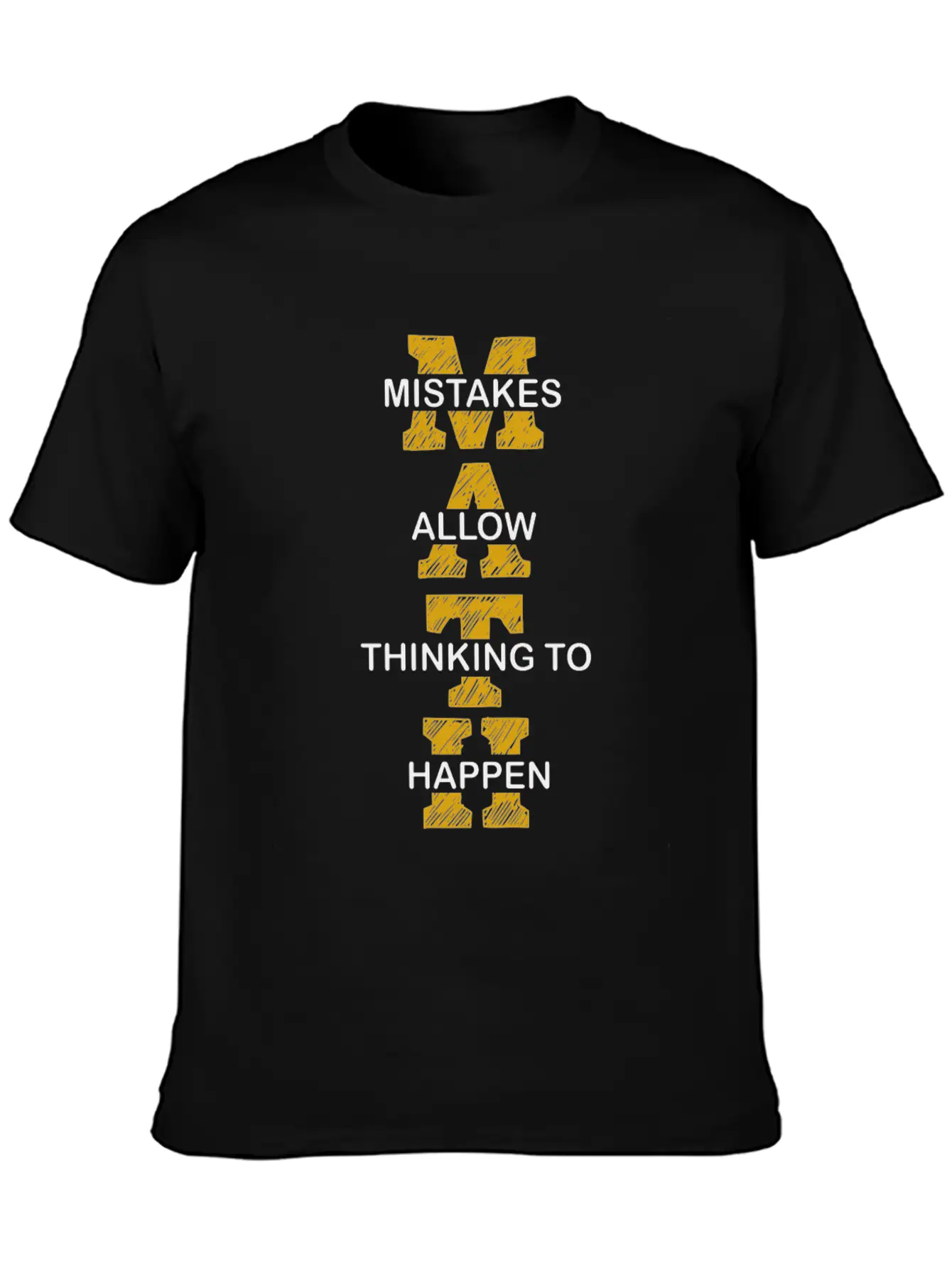 Mistakes Allow Thinking To Happen School Math Basic Graphic T-Shirt ¨C Daily Comfort In Soft Cotton