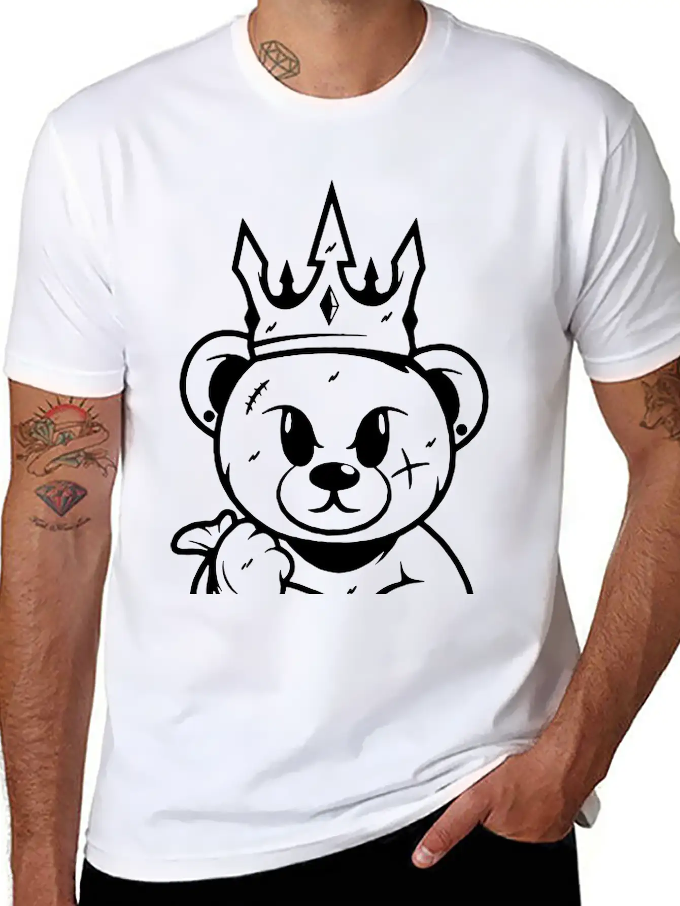 Money King, Money Bear, Gangster Bear Basic Graphic T-Shirt ¨C Daily Comfort In Soft Cotton