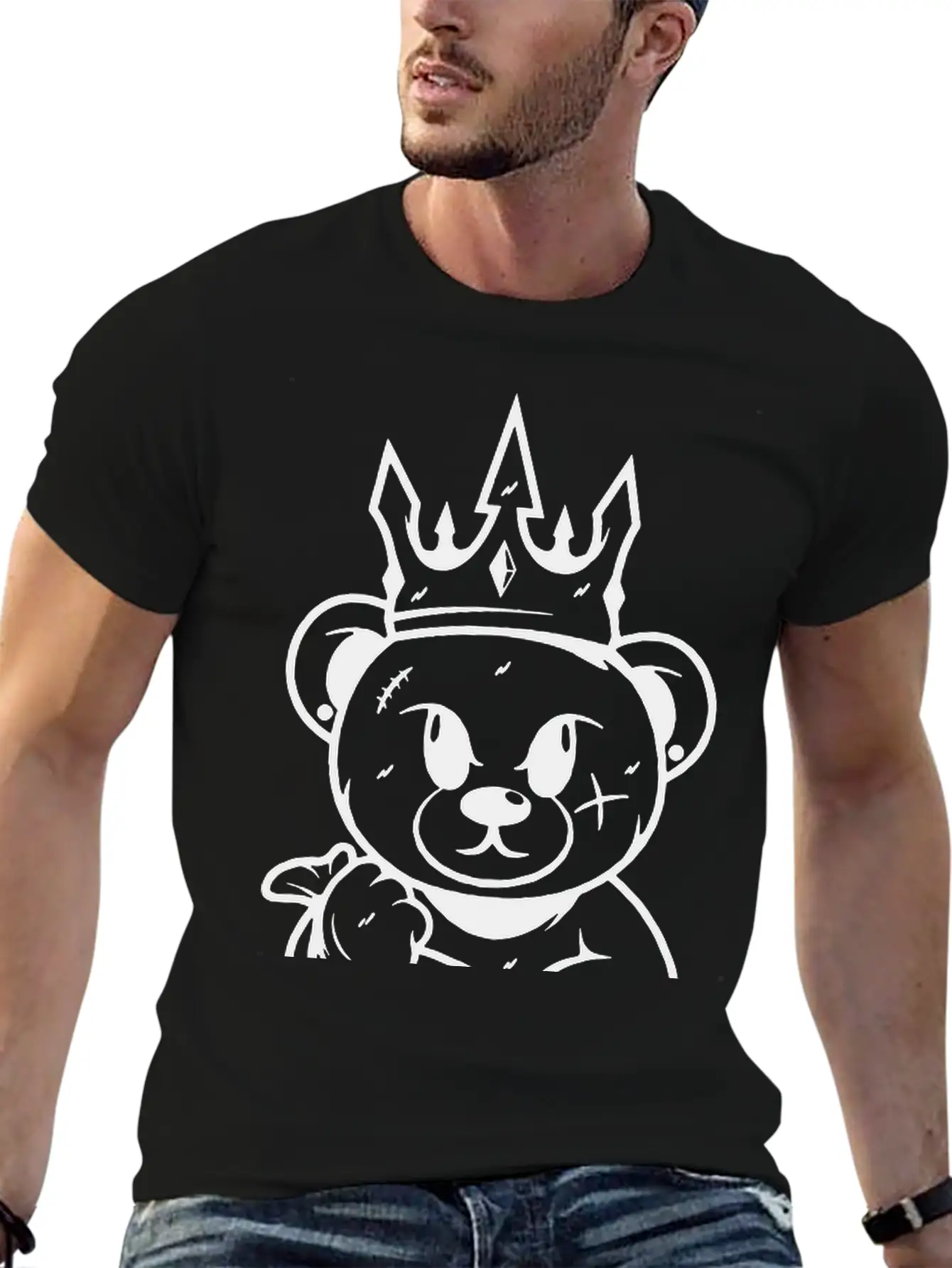 Money King, Money Bear, Gangster Bear Basic Graphic T-Shirt ¨C Daily Comfort In Soft Cotton