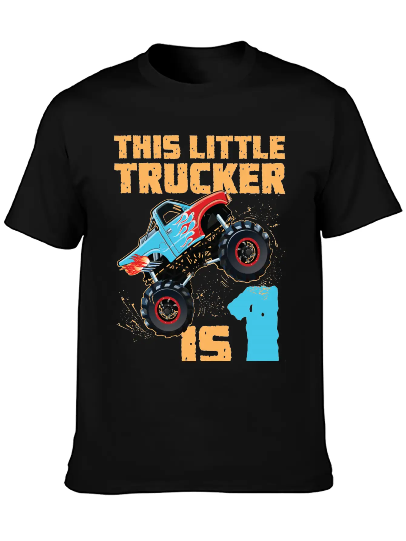 Monster Truck 1st Birthday Basic Graphic T-Shirt ¨C Daily Comfort In Soft Cotton