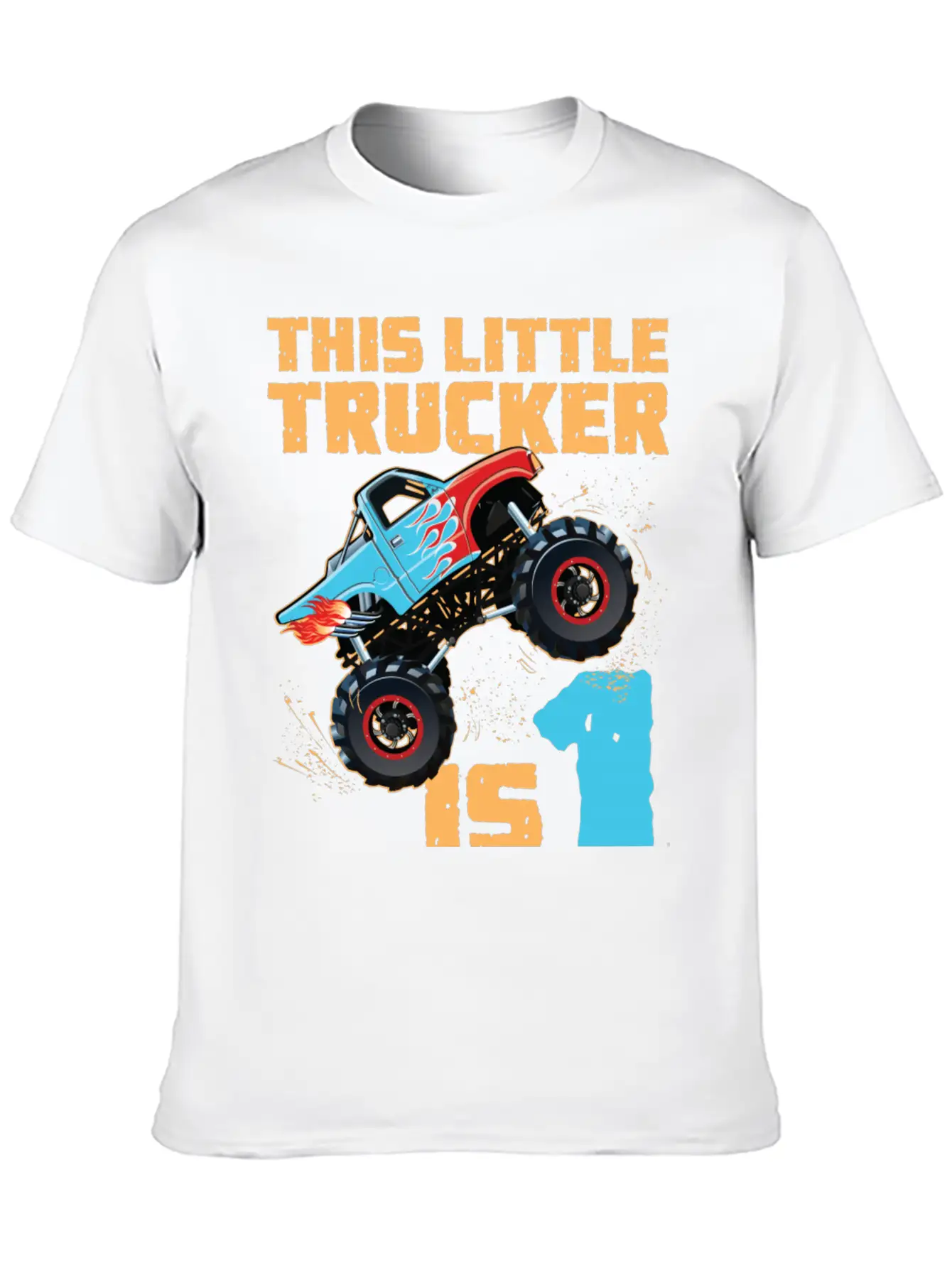 Monster Truck 1st Birthday Basic Graphic T-Shirt ¨C Daily Comfort In Soft Cotton