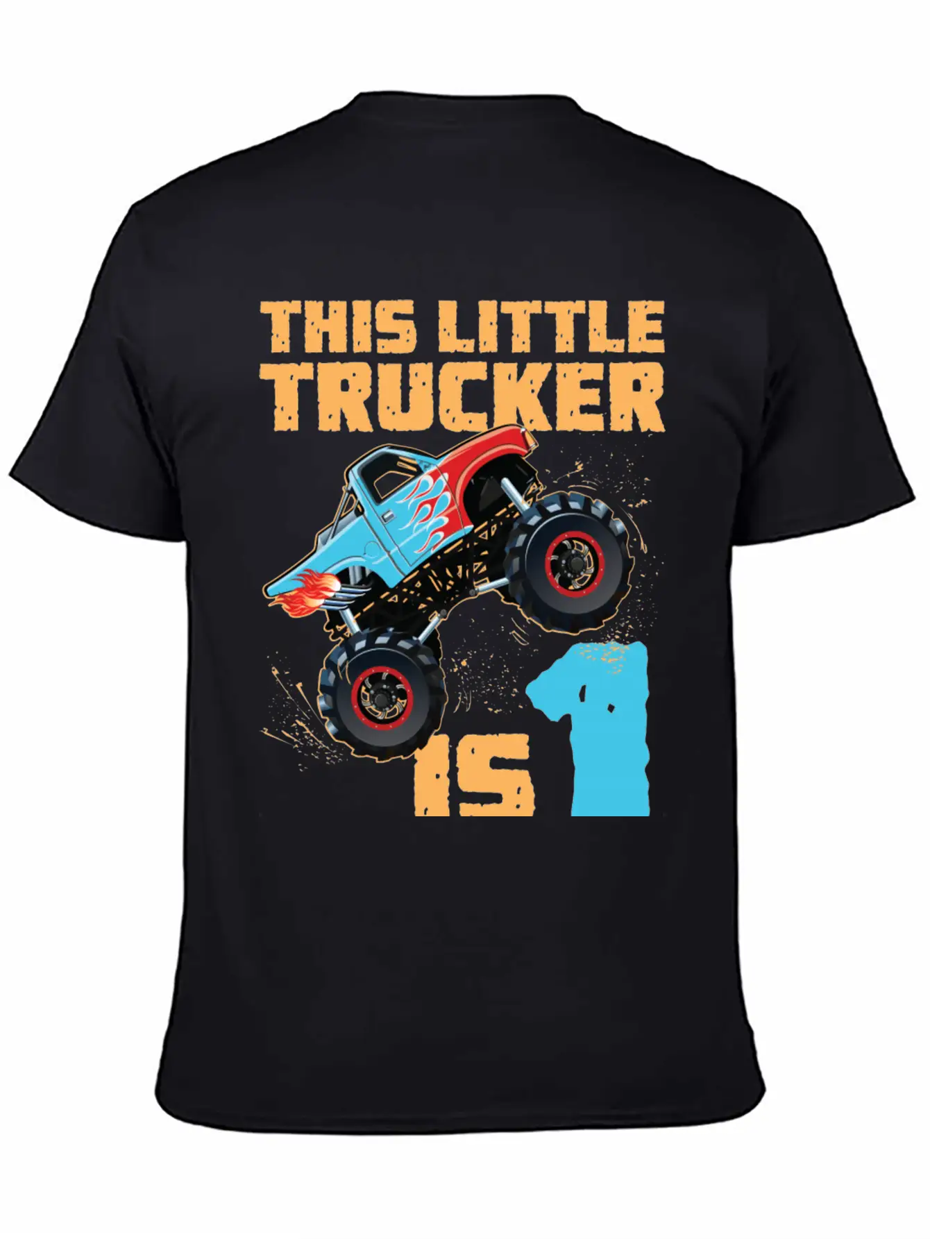 Monster Truck 1st Birthday Basic Graphic T-Shirt ¨C Daily Comfort In Soft Cotton