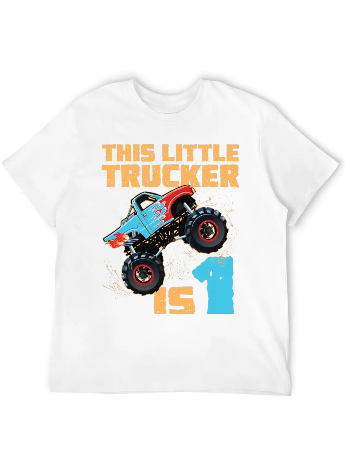 Monster Truck 1st Birthday Basic Graphic T-Shirt ¨C Daily Comfort In Soft Cotton