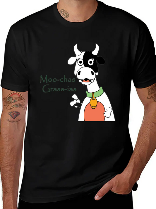 Moo-chas Grass-ias Essential Cotton Tee For Daily Outfits ¨C Unisex Style