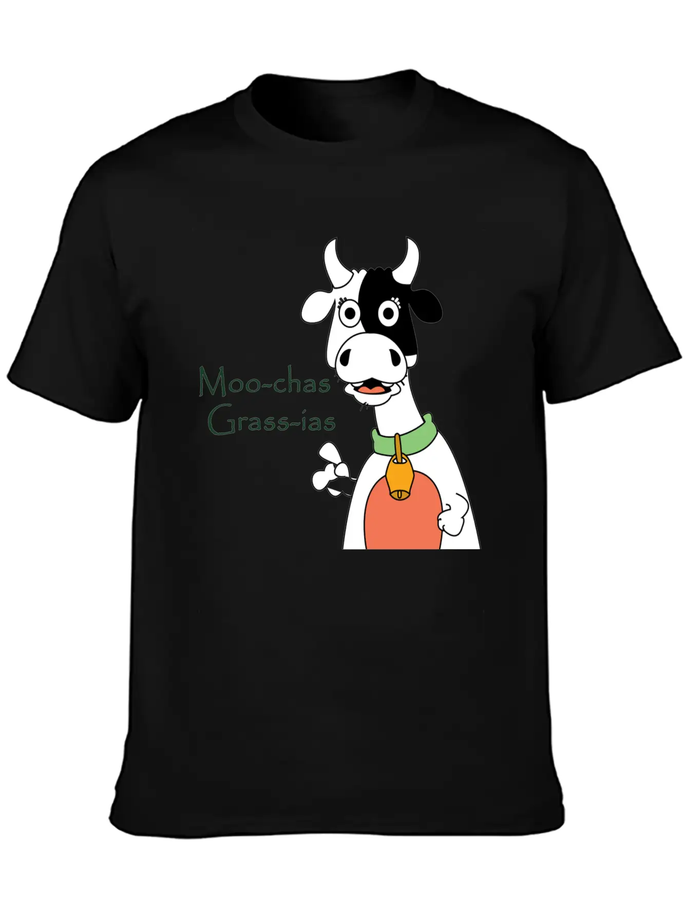Moo-chas Grass-ias Essential Cotton Tee For Daily Outfits ¨C Unisex Style