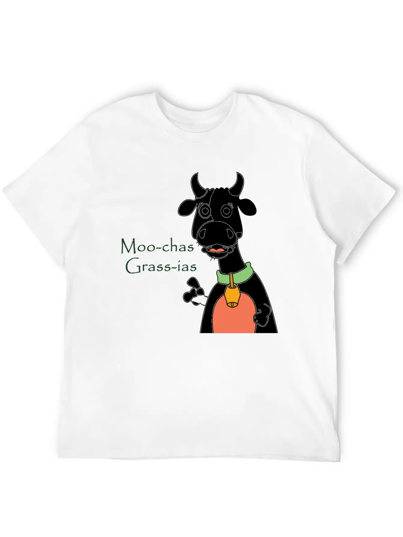 Moo-chas Grass-ias Essential Cotton Tee For Daily Outfits ¨C Unisex Style