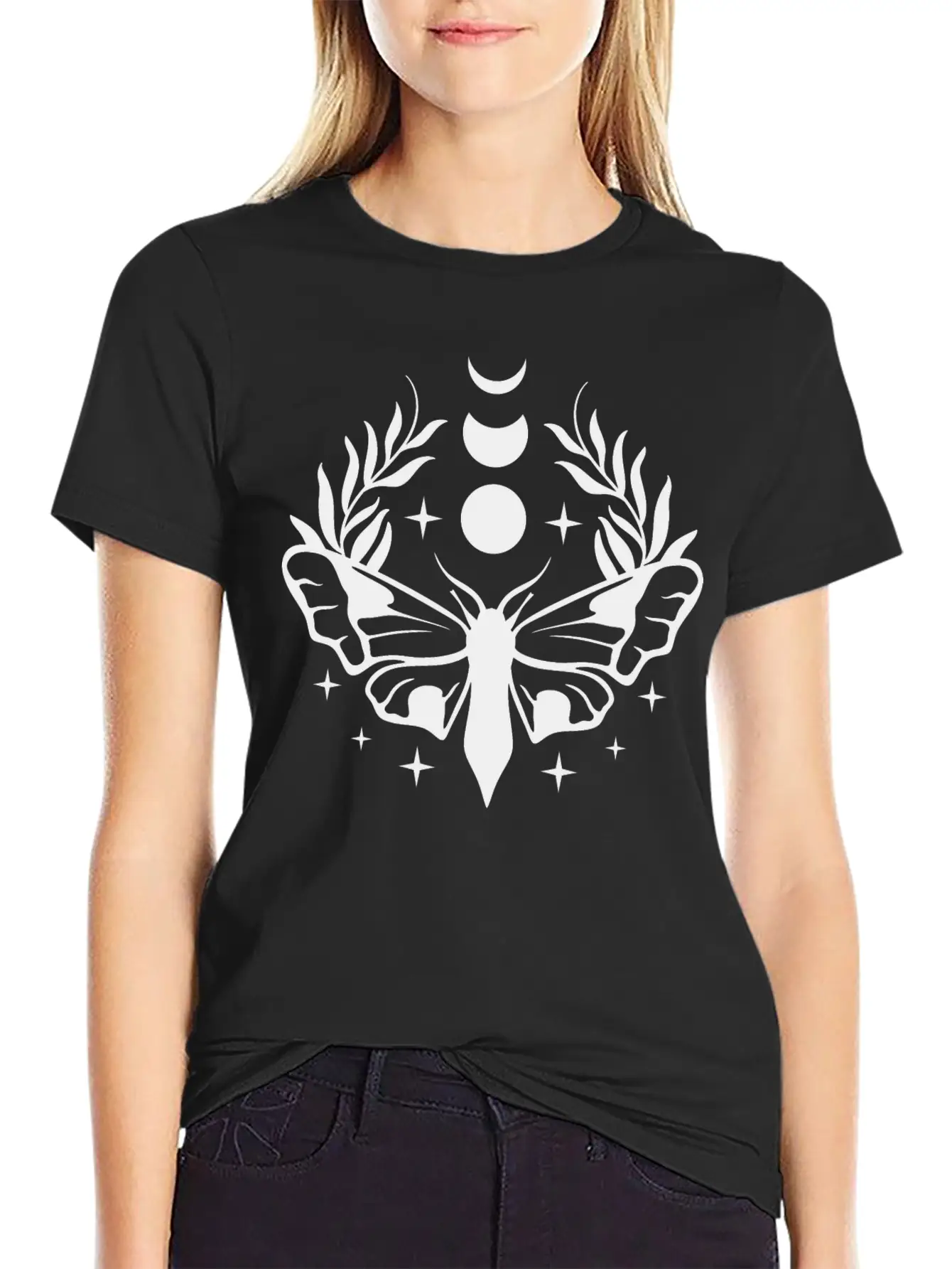 Moon Butterfly Essential Cotton Tee For Daily Outfits ¨C Unisex Style