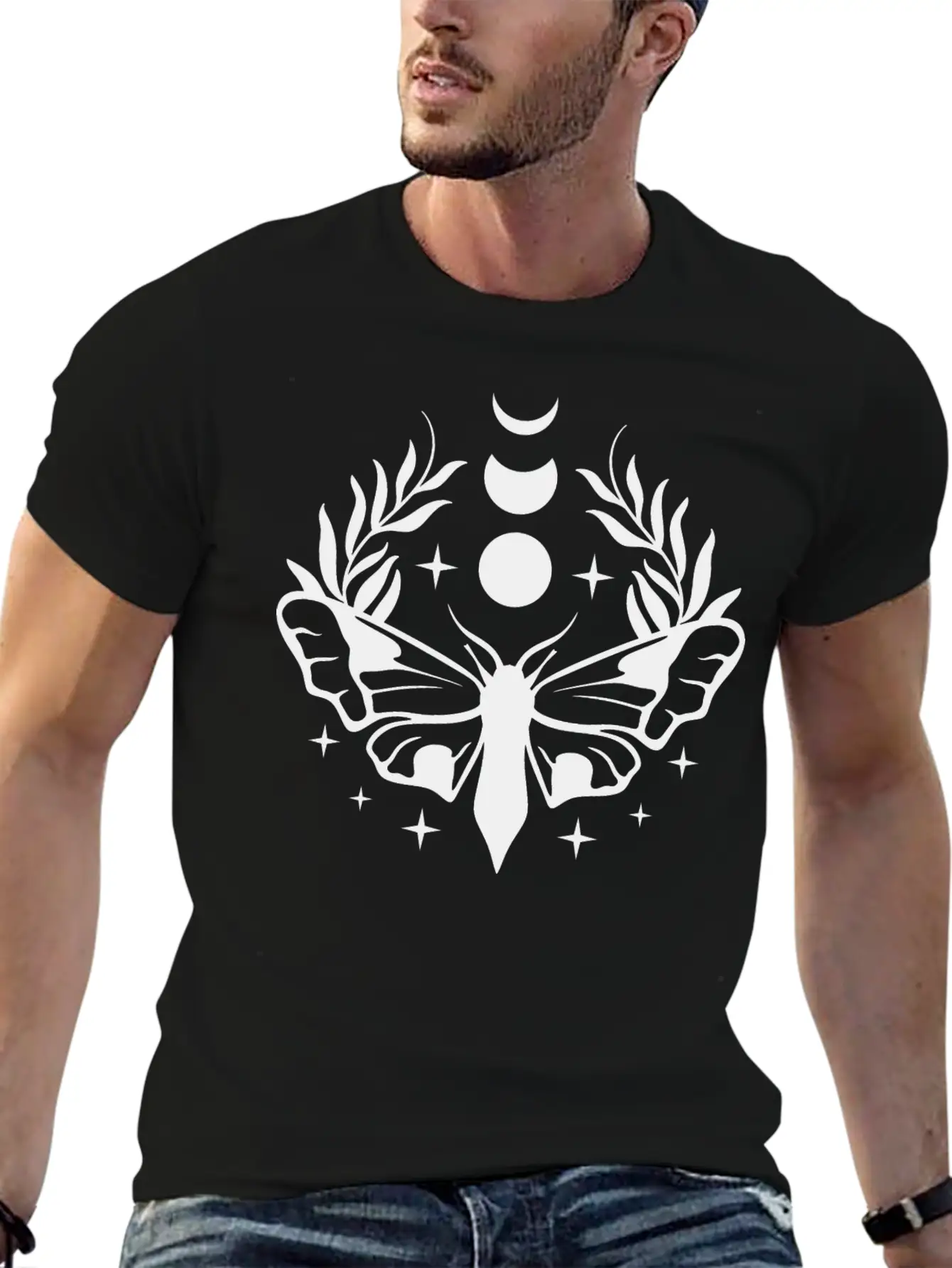 Moon Butterfly Essential Cotton Tee For Daily Outfits ¨C Unisex Style