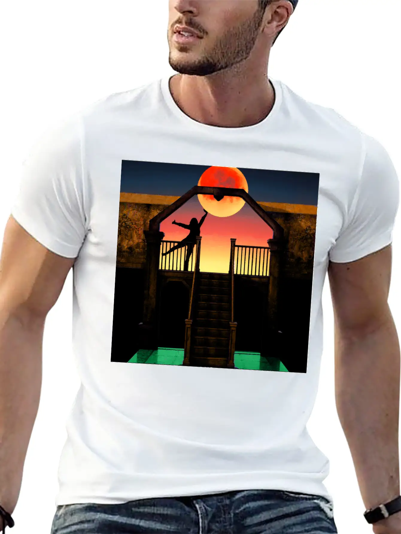 Moon Fantasy Basic Graphic T-Shirt ¨C Daily Comfort In Soft Cotton