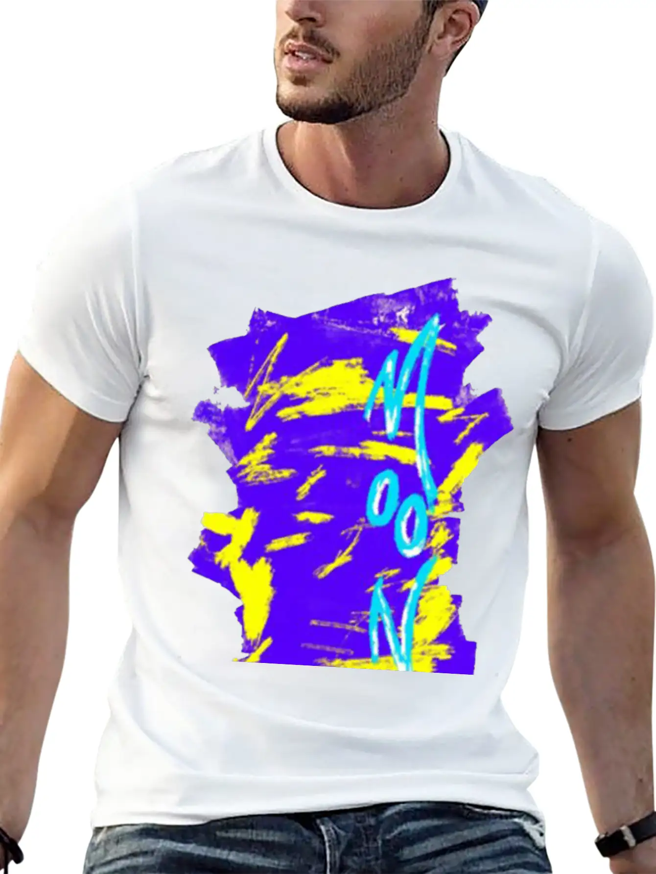 Moon Graffiti Basic Graphic T-Shirt ¨C Daily Comfort In Soft Cotton