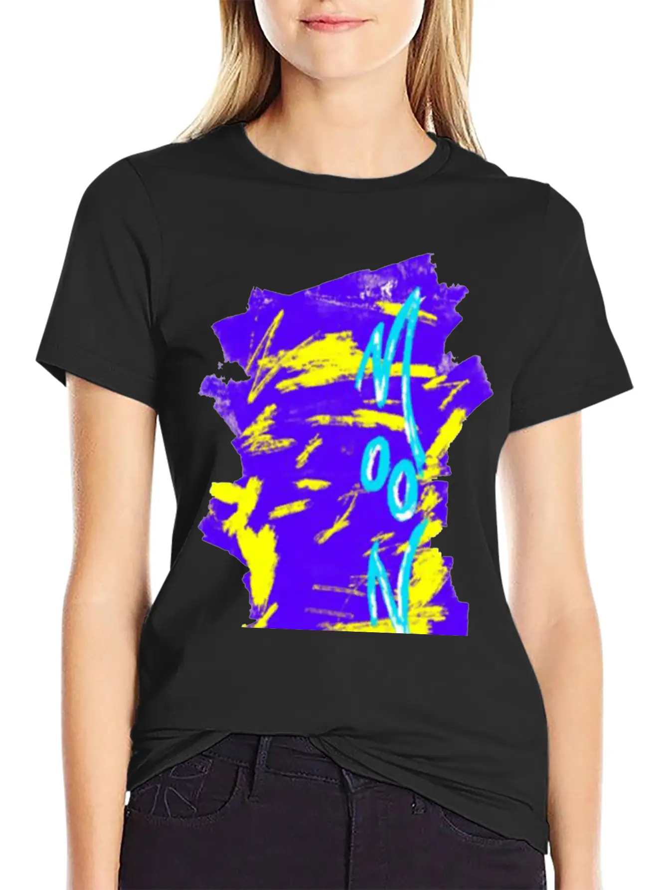 Moon Graffiti Basic Graphic T-Shirt ¨C Daily Comfort In Soft Cotton