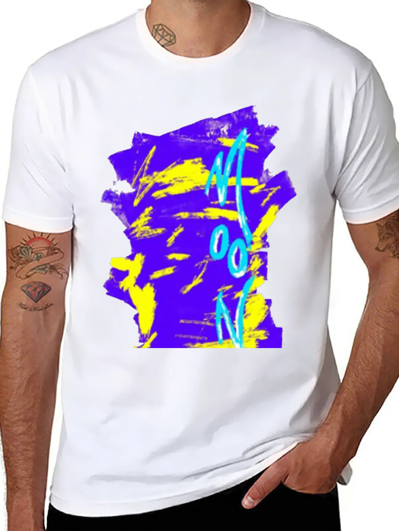 Moon Graffiti Basic Graphic T-Shirt ¨C Daily Comfort In Soft Cotton