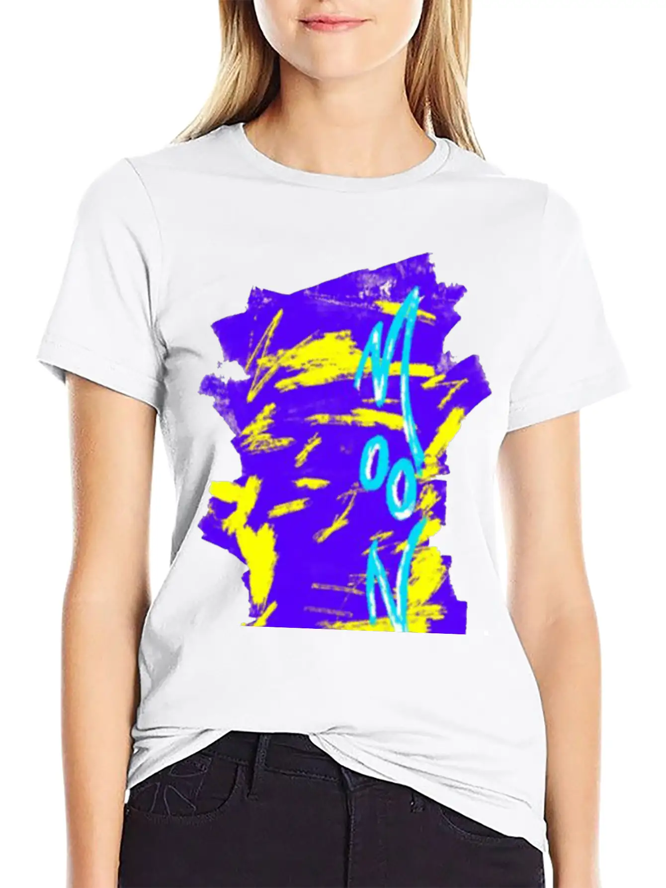 Moon Graffiti Basic Graphic T-Shirt ¨C Daily Comfort In Soft Cotton