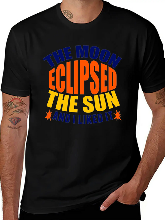 Moon Sun Eclipse Humor Basic Graphic T-Shirt ¨C Daily Comfort In Soft Cotton
