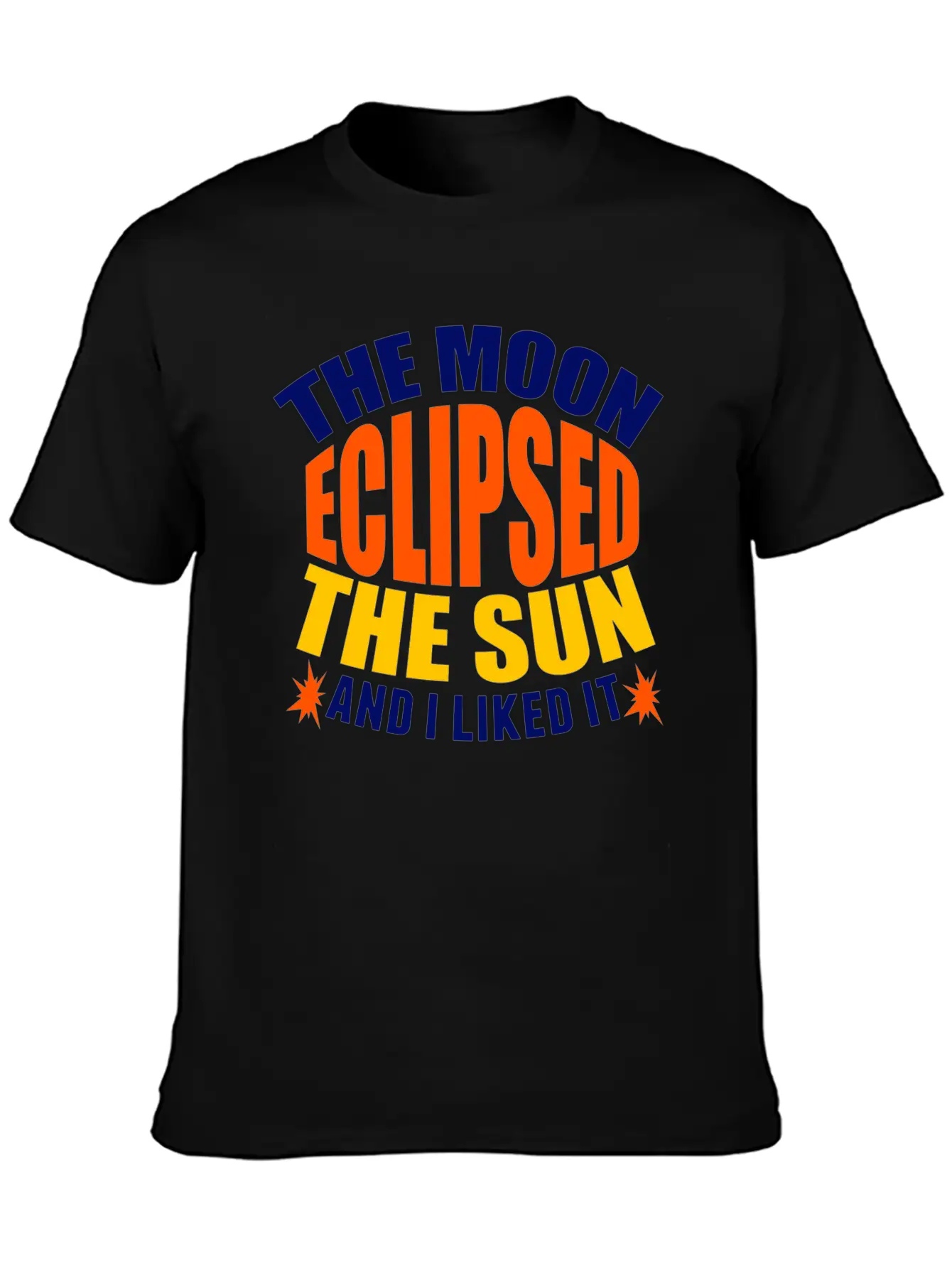 Moon Sun Eclipse Humor Basic Graphic T-Shirt ¨C Daily Comfort In Soft Cotton
