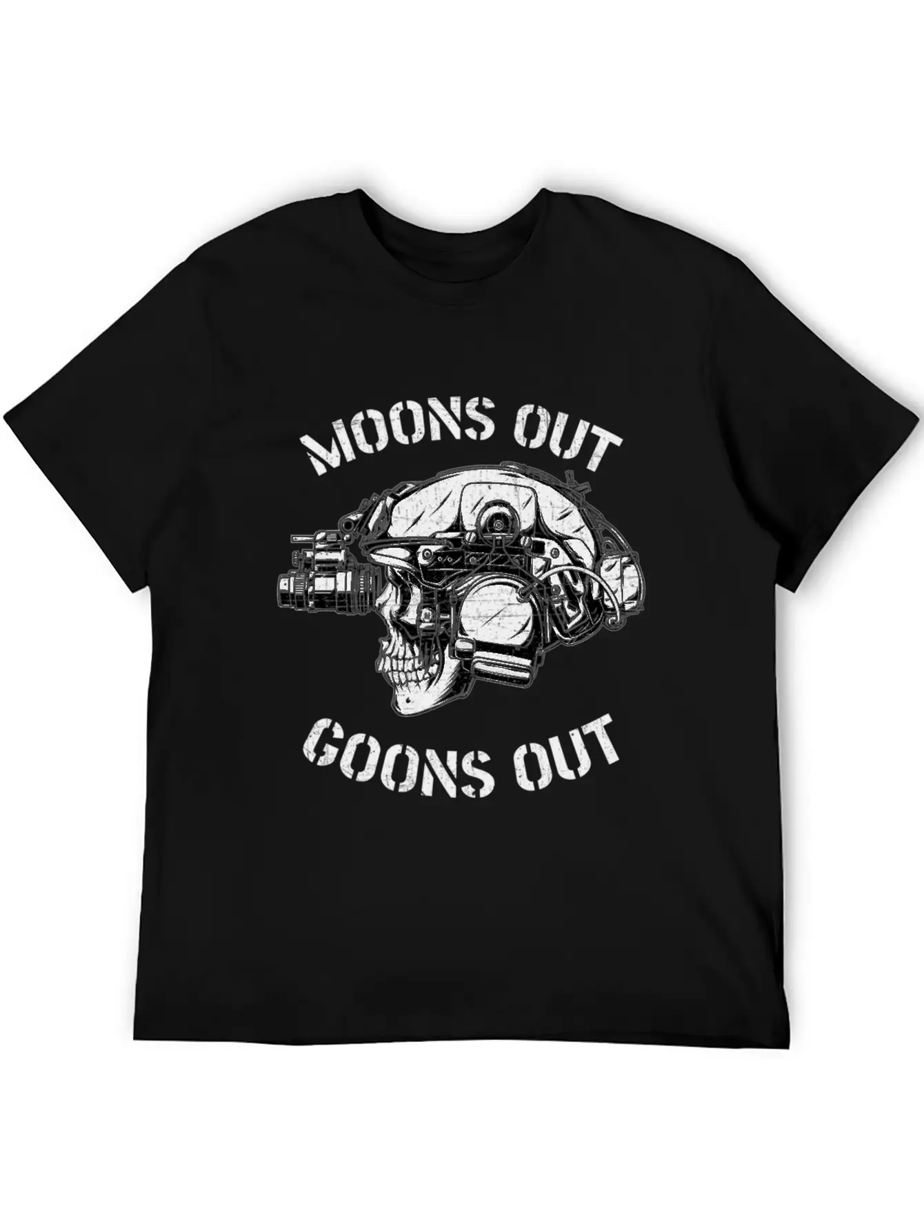 Moons Out Goons Out Ull Helmet Nvgs Military Men'S Soft Cotton Short Sleeve Tee ¨C Unisex Wardrobe Staple