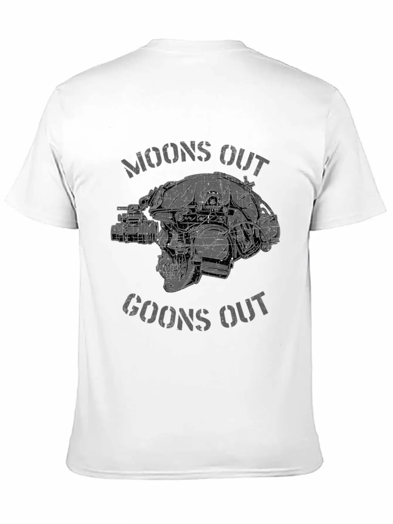 Moons Out Goons Out Ull Helmet Nvgs Military Men'S Soft Cotton Short Sleeve Tee ¨C Unisex Wardrobe Staple