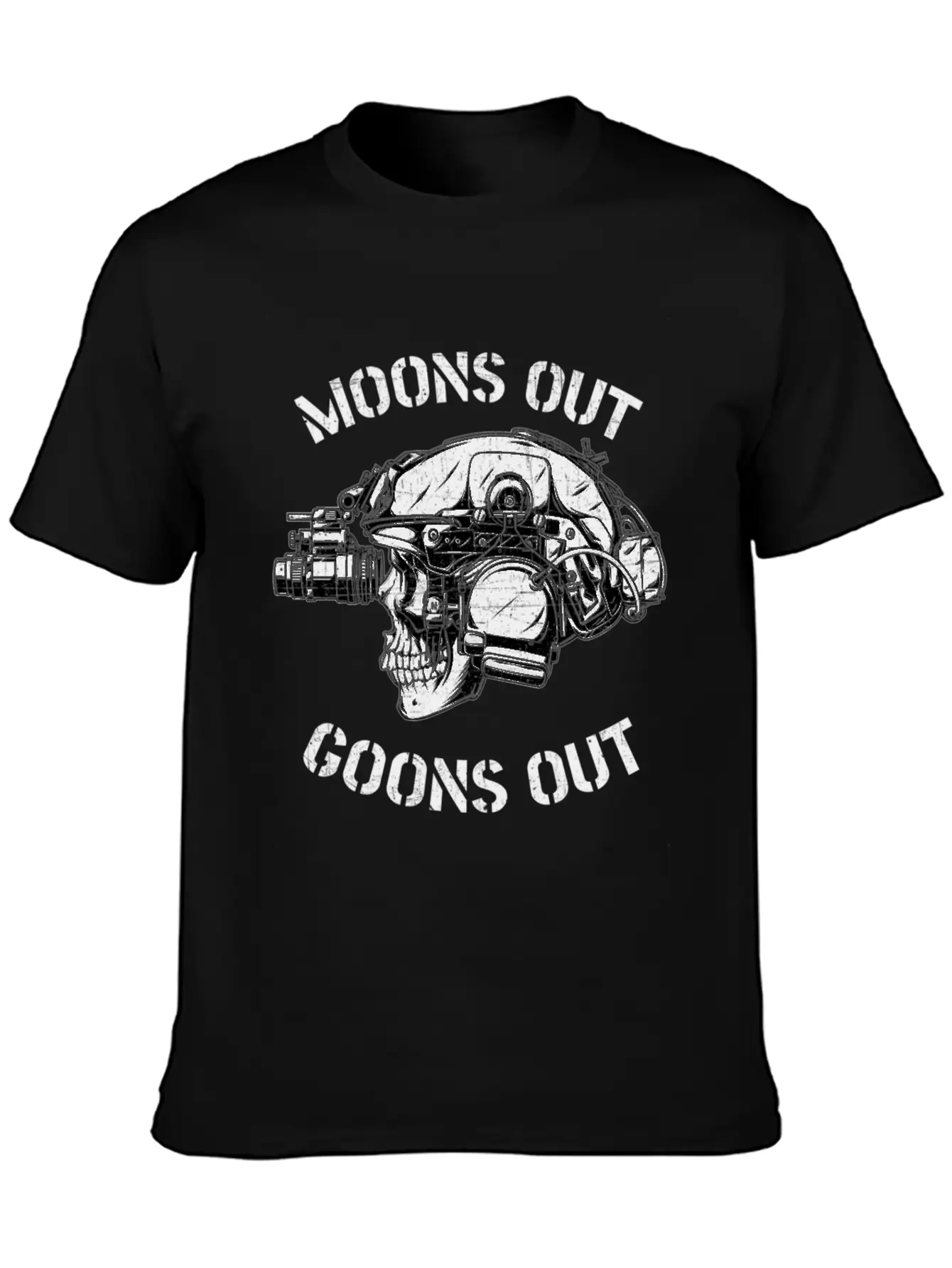 Moons Out Goons Out Ull Helmet Nvgs Military Men'S Soft Cotton Short Sleeve Tee ¨C Unisex Wardrobe Staple
