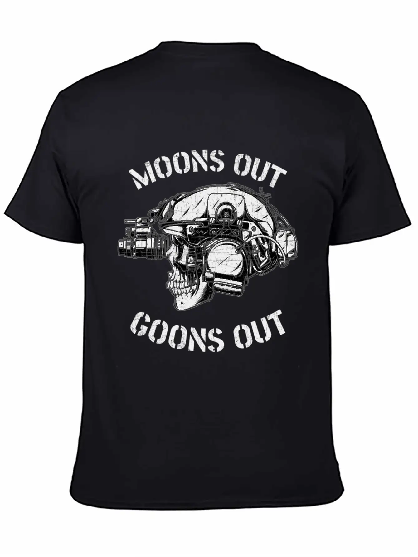Moons Out Goons Out Ull Helmet Nvgs Military Men'S Soft Cotton Short Sleeve Tee ¨C Unisex Wardrobe Staple