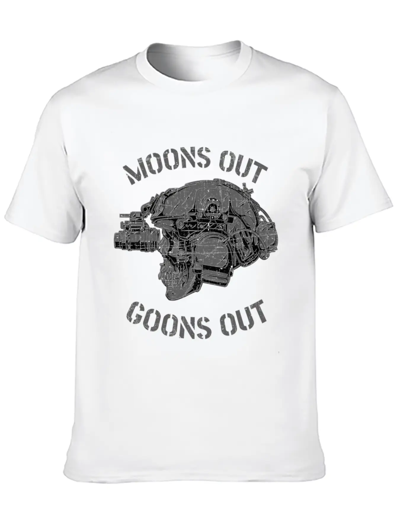 Moons Out Goons Out Ull Helmet Nvgs Military Men'S Soft Cotton Short Sleeve Tee ¨C Unisex Wardrobe Staple