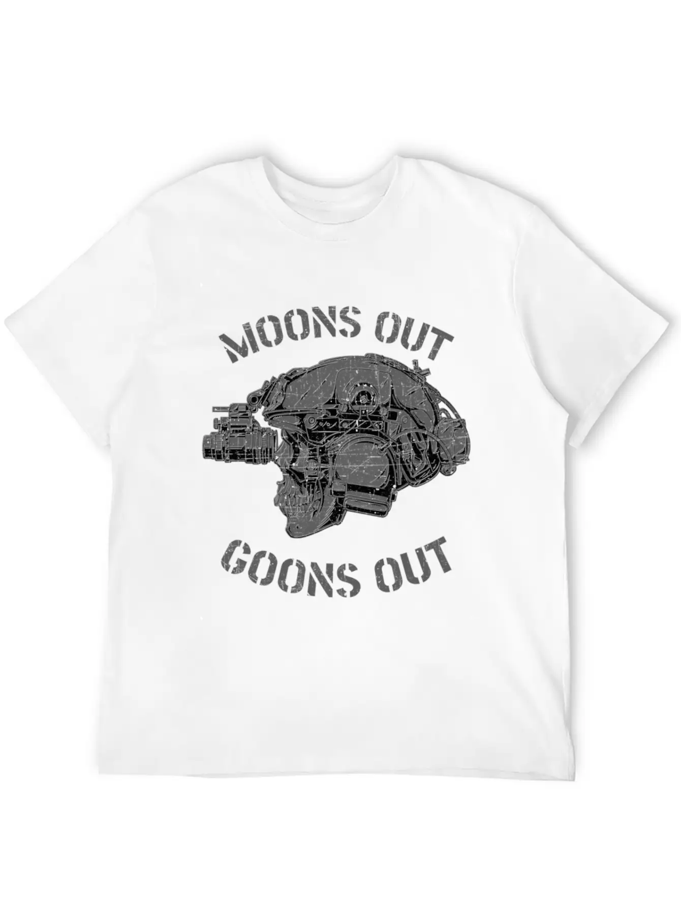 Moons Out Goons Out Ull Helmet Nvgs Military Men'S Soft Cotton Short Sleeve Tee ¨C Unisex Wardrobe Staple