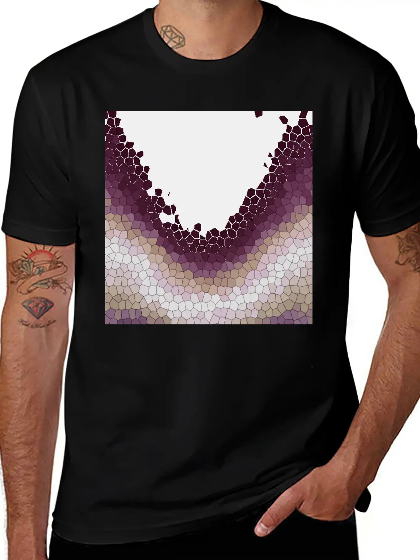 Mosaic Soft Cotton Short Sleeve Tee ¨C Unisex Wardrobe Staple