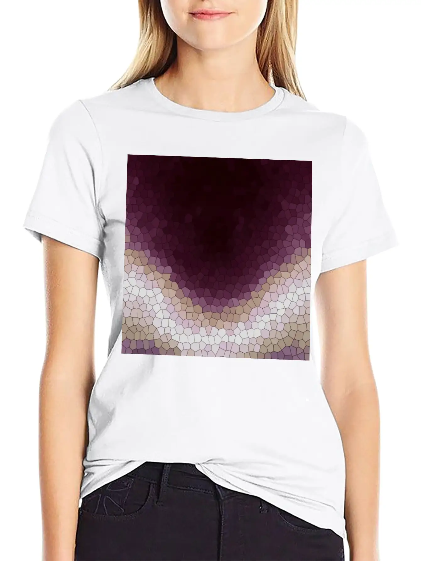 Mosaic Soft Cotton Short Sleeve Tee ¨C Unisex Wardrobe Staple