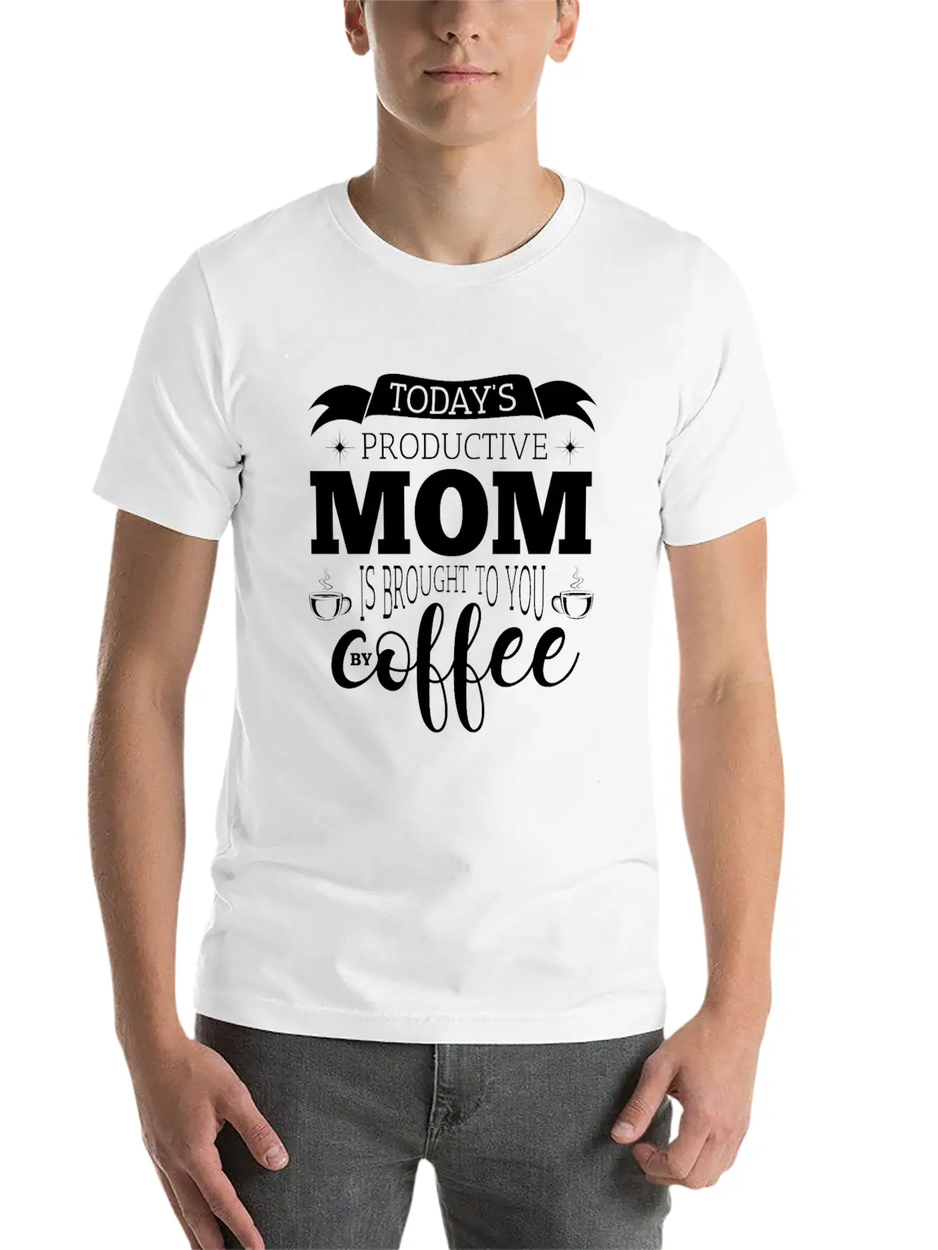Mother Coffee Inspiration Children Stress Gift Basic Graphic T-Shirt ¨C Daily Comfort In Soft Cotton