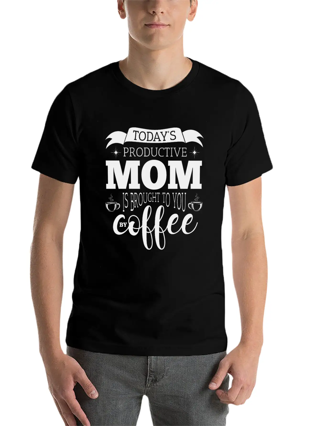 Mother Coffee Inspiration Children Stress Gift Basic Graphic T-Shirt ¨C Daily Comfort In Soft Cotton