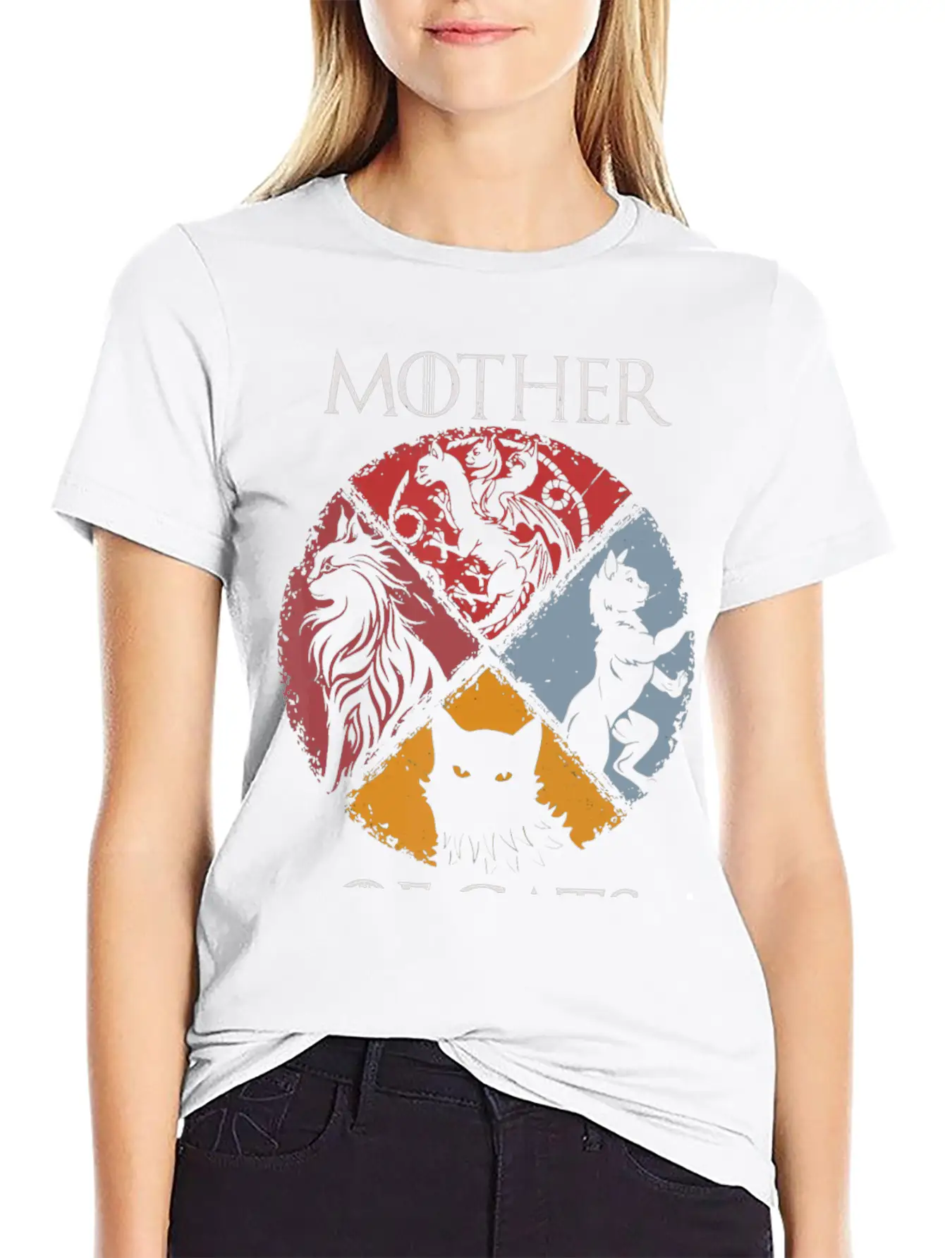 Mother Of Cats Shirt Cat Lovers Cat Mom Basic Graphic T-Shirt ¨C Daily Comfort In Soft Cotton