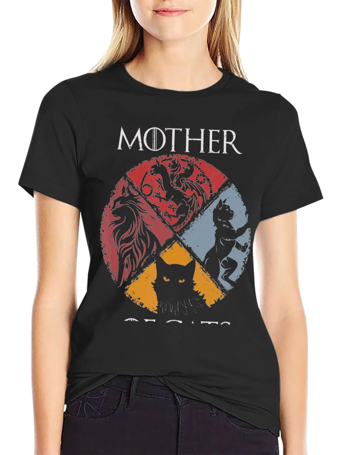 Mother Of Cats Shirt Cat Lovers Cat Mom Basic Graphic T-Shirt ¨C Daily Comfort In Soft Cotton