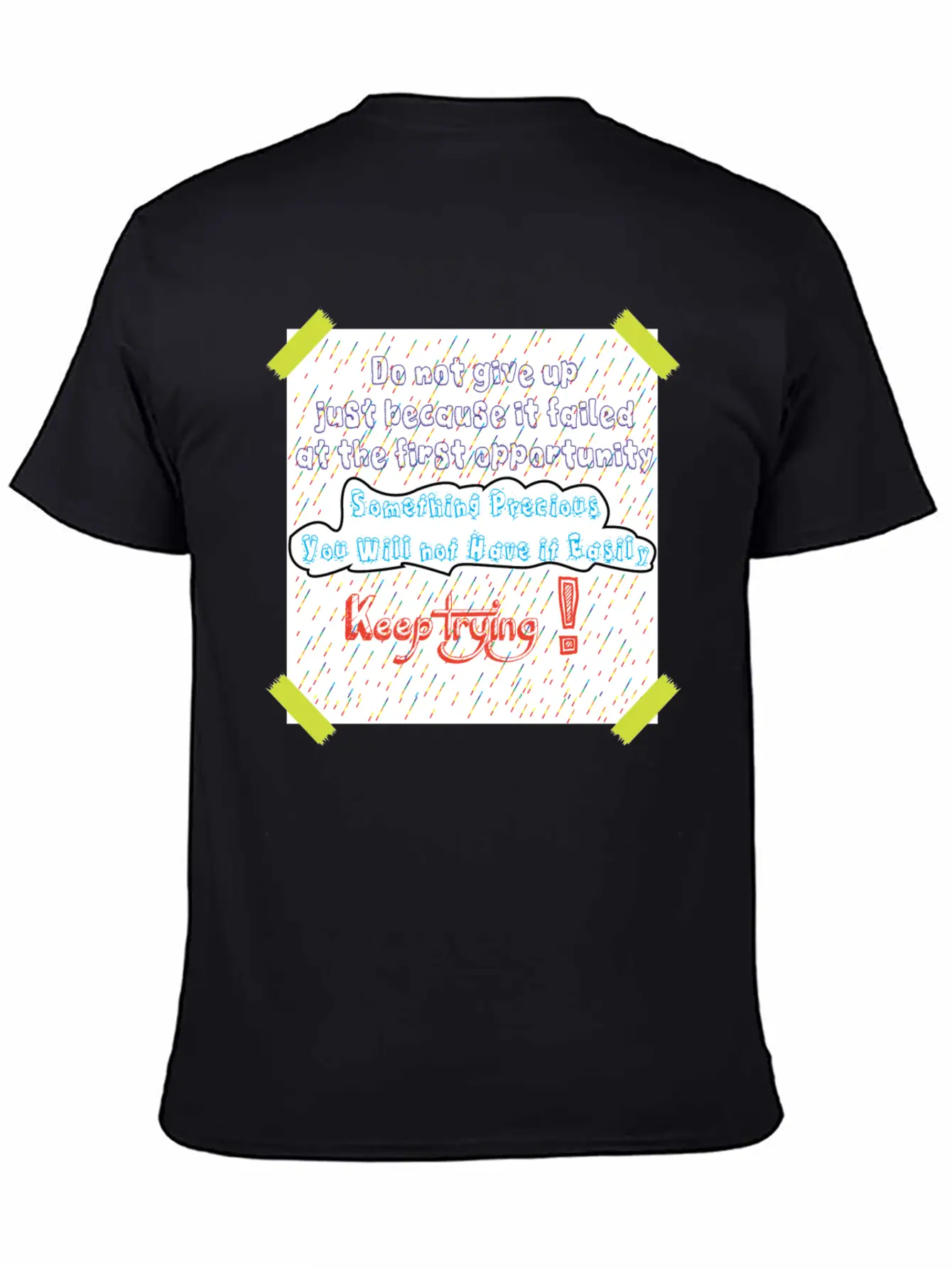 Motivation Rain Basic Graphic T-Shirt ¨C Daily Comfort In Soft Cotton