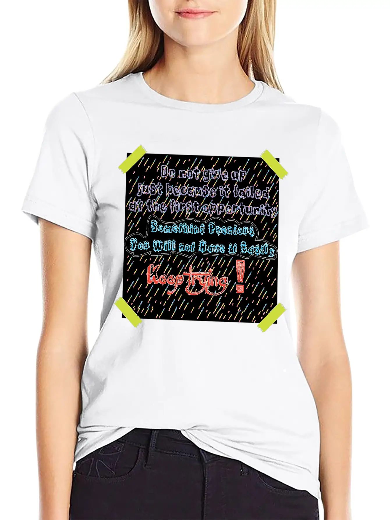 Motivation Rain Basic Graphic T-Shirt ¨C Daily Comfort In Soft Cotton