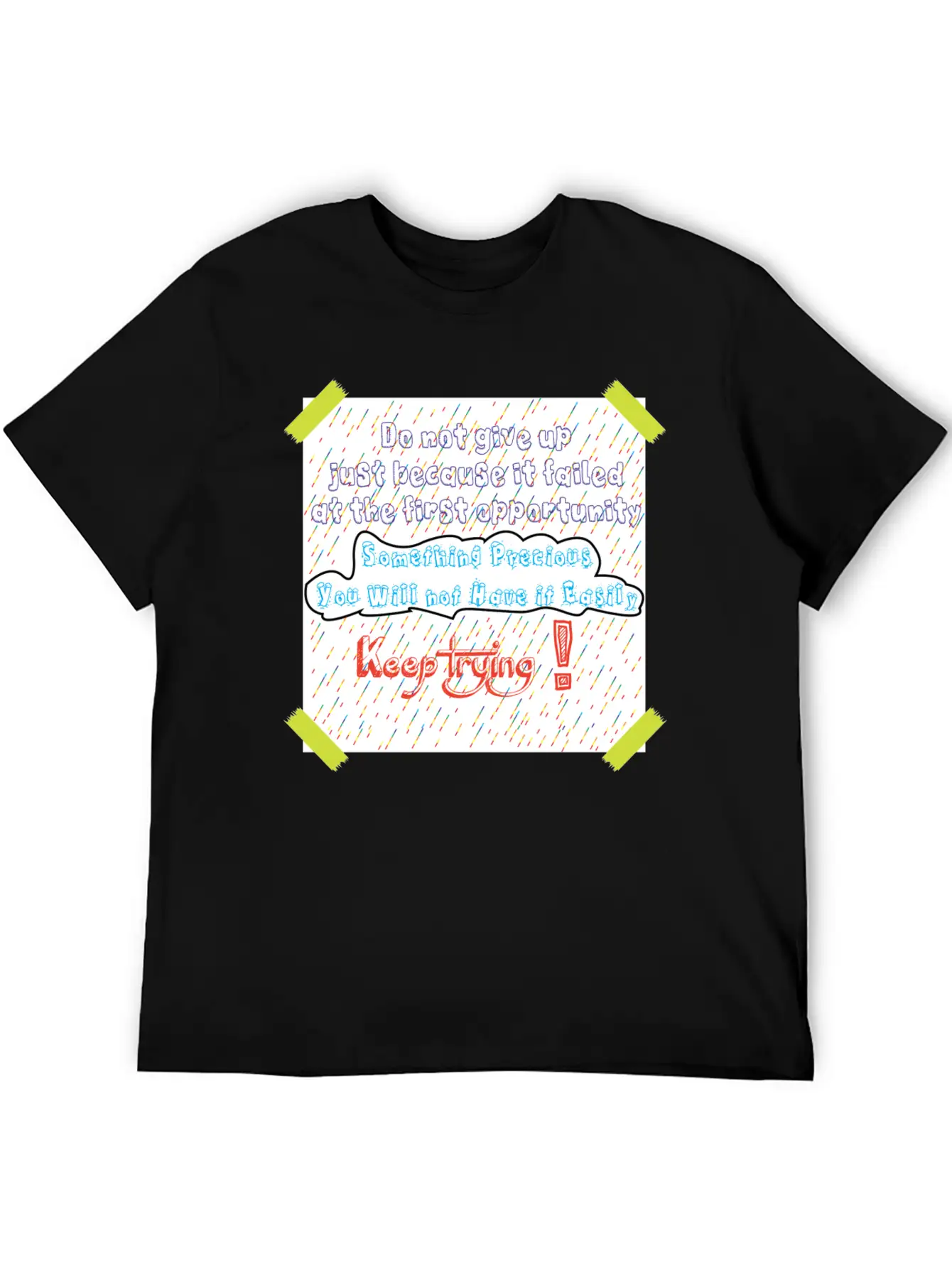 Motivation Rain Basic Graphic T-Shirt ¨C Daily Comfort In Soft Cotton