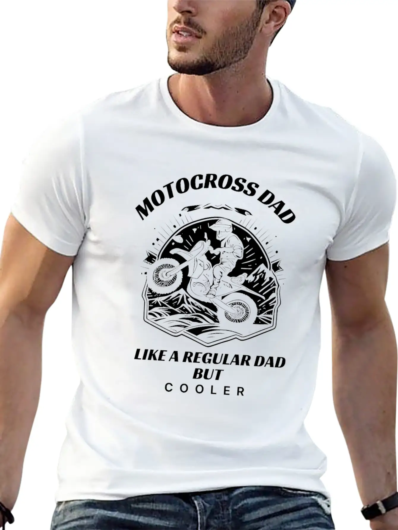Motocross Dad Like A Regular Dad But Cooler Soft Cotton Short Sleeve Tee ¨C Unisex Wardrobe Staple