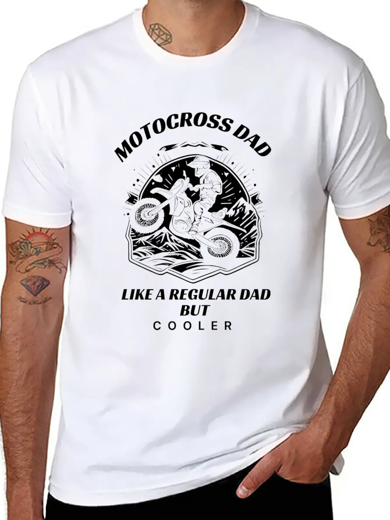 Motocross Dad Like A Regular Dad But Cooler Soft Cotton Short Sleeve Tee ¨C Unisex Wardrobe Staple
