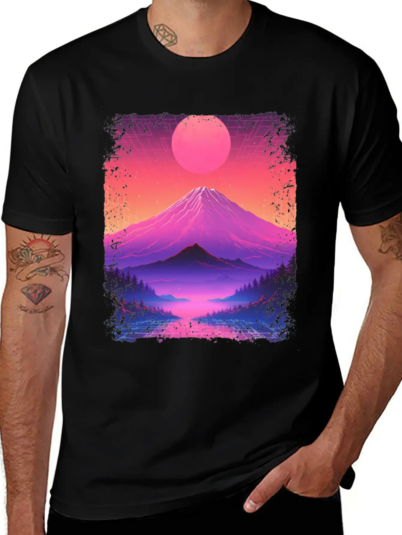 Mount Fuji Aesthetic Japan Sight Vaporwave Volcano Basic Graphic T-Shirt ¨C Daily Comfort In Soft Cotton