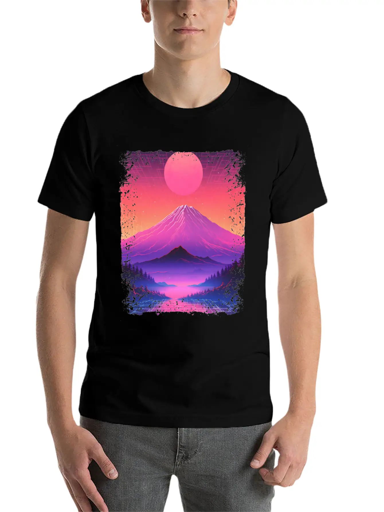 Mount Fuji Aesthetic Japan Sight Vaporwave Volcano Basic Graphic T-Shirt ¨C Daily Comfort In Soft Cotton