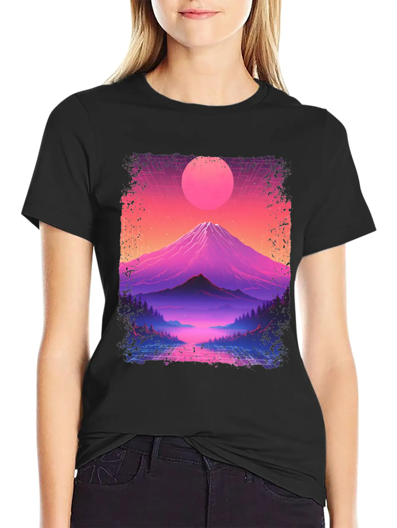 Mount Fuji Aesthetic Japan Sight Vaporwave Volcano Basic Graphic T-Shirt ¨C Daily Comfort In Soft Cotton