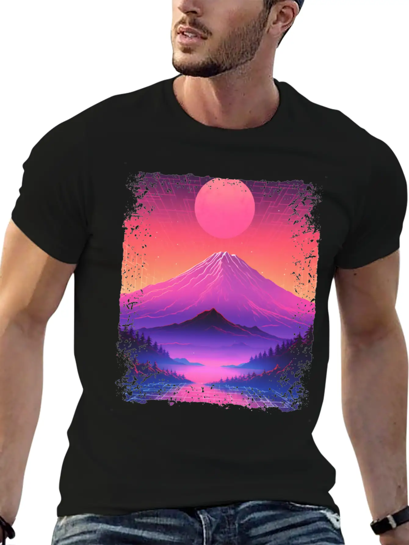 Mount Fuji Aesthetic Japan Sight Vaporwave Volcano Basic Graphic T-Shirt ¨C Daily Comfort In Soft Cotton