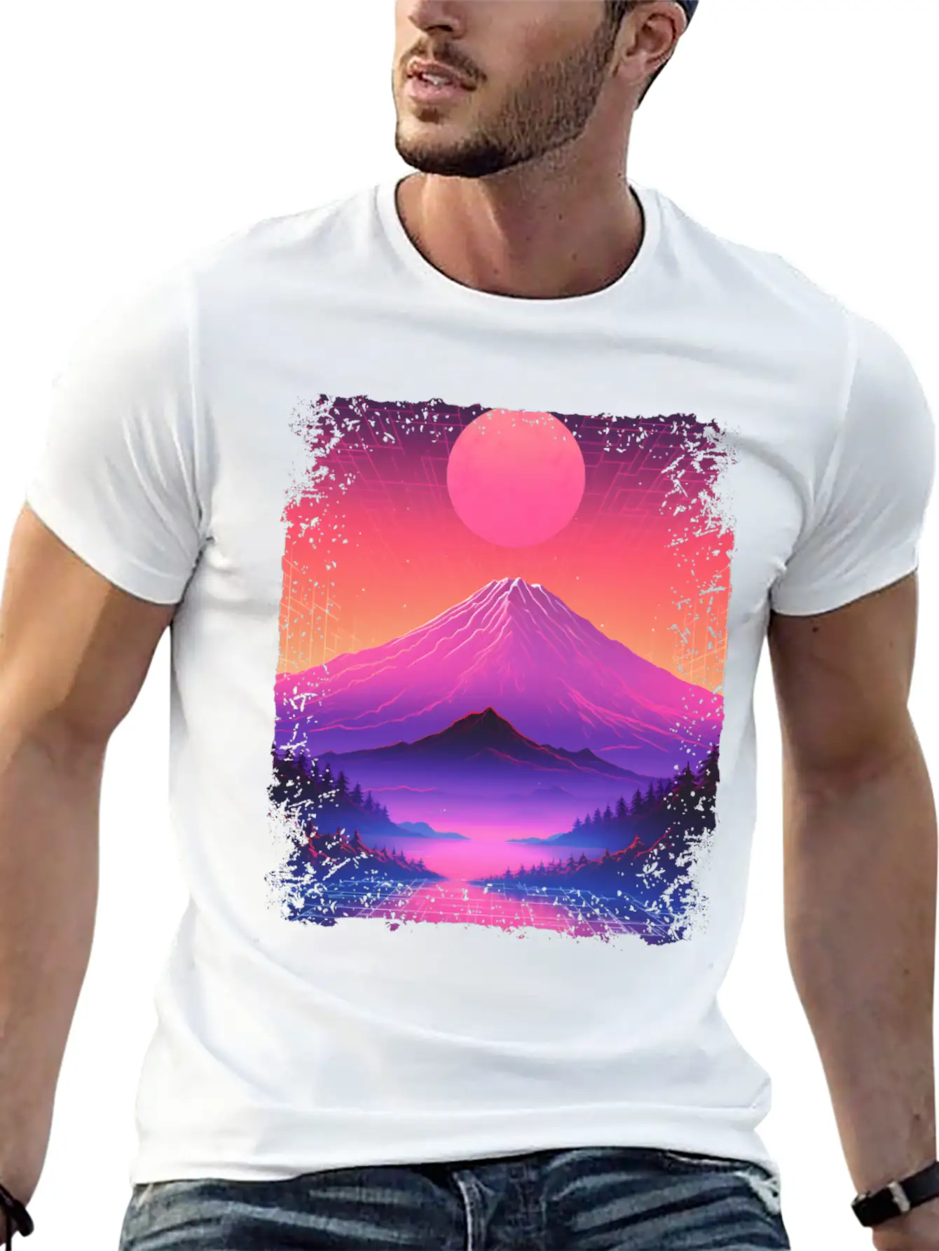 Mount Fuji Aesthetic Japan Sight Vaporwave Volcano Basic Graphic T-Shirt ¨C Daily Comfort In Soft Cotton
