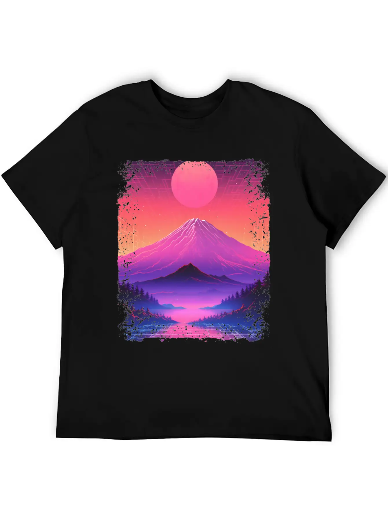 Mount Fuji Aesthetic Japan Sight Vaporwave Volcano Basic Graphic T-Shirt ¨C Daily Comfort In Soft Cotton