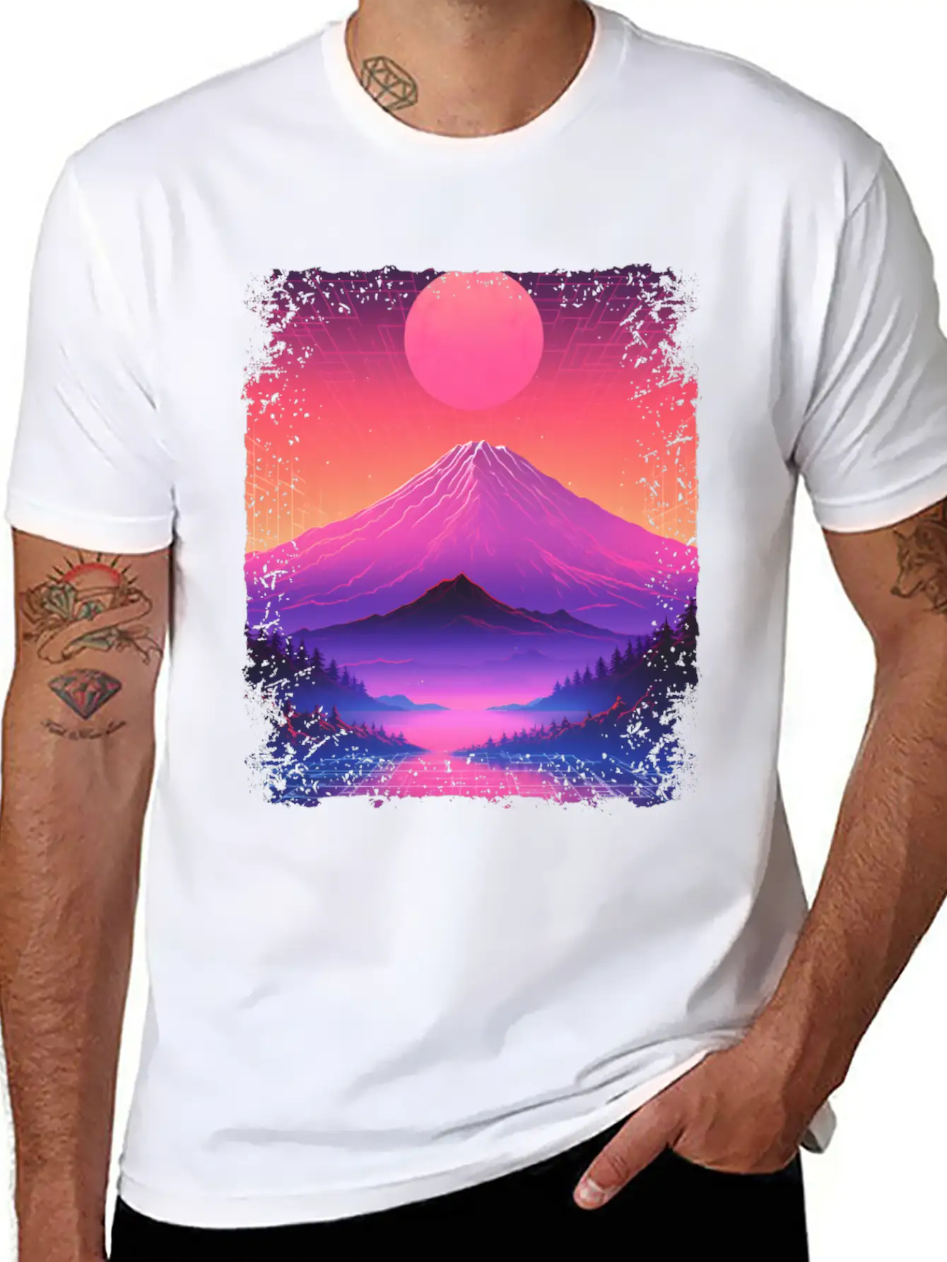 Mount Fuji Aesthetic Japan Sight Vaporwave Volcano Basic Graphic T-Shirt ¨C Daily Comfort In Soft Cotton
