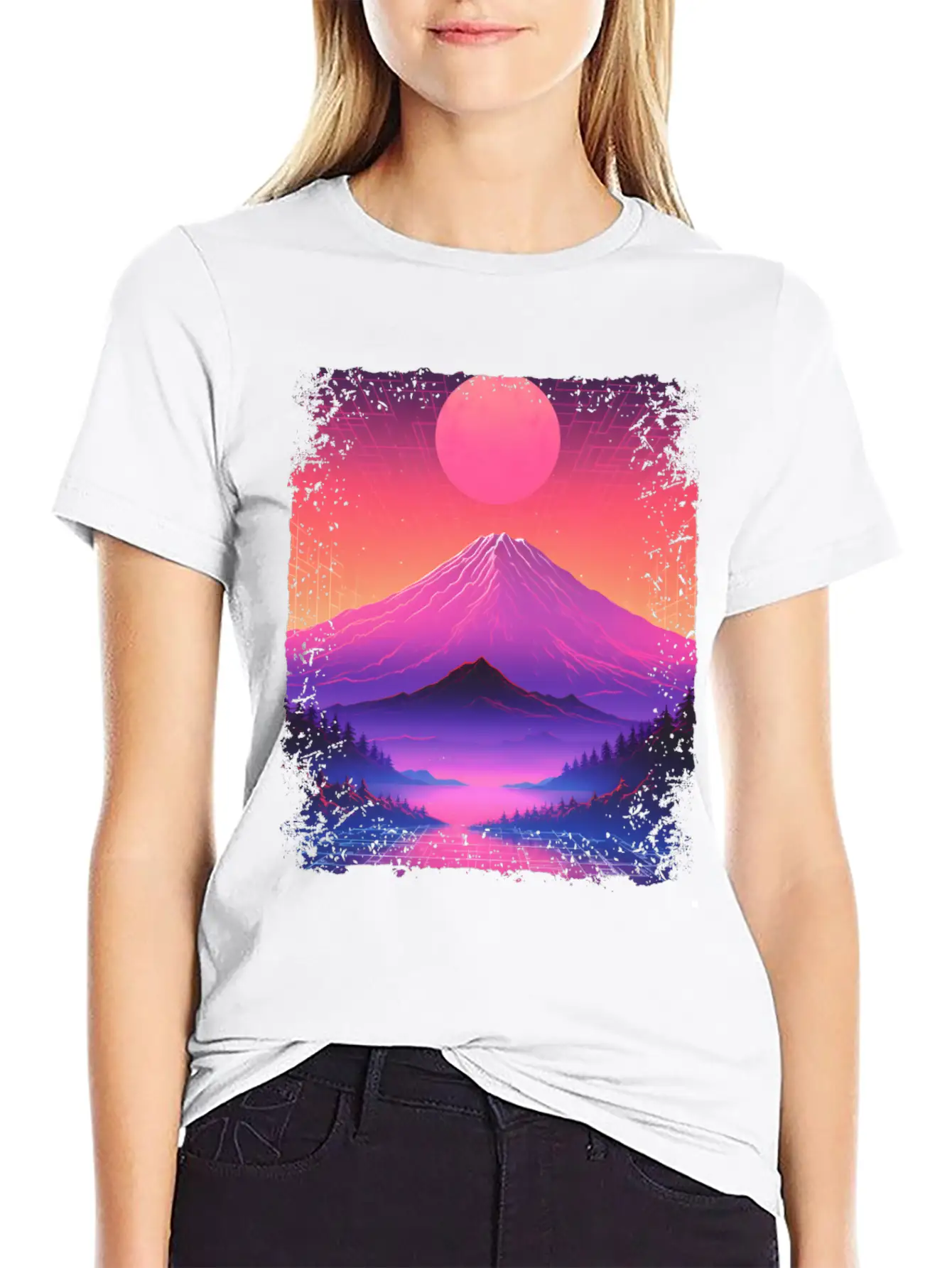 Mount Fuji Aesthetic Japan Sight Vaporwave Volcano Basic Graphic T-Shirt ¨C Daily Comfort In Soft Cotton