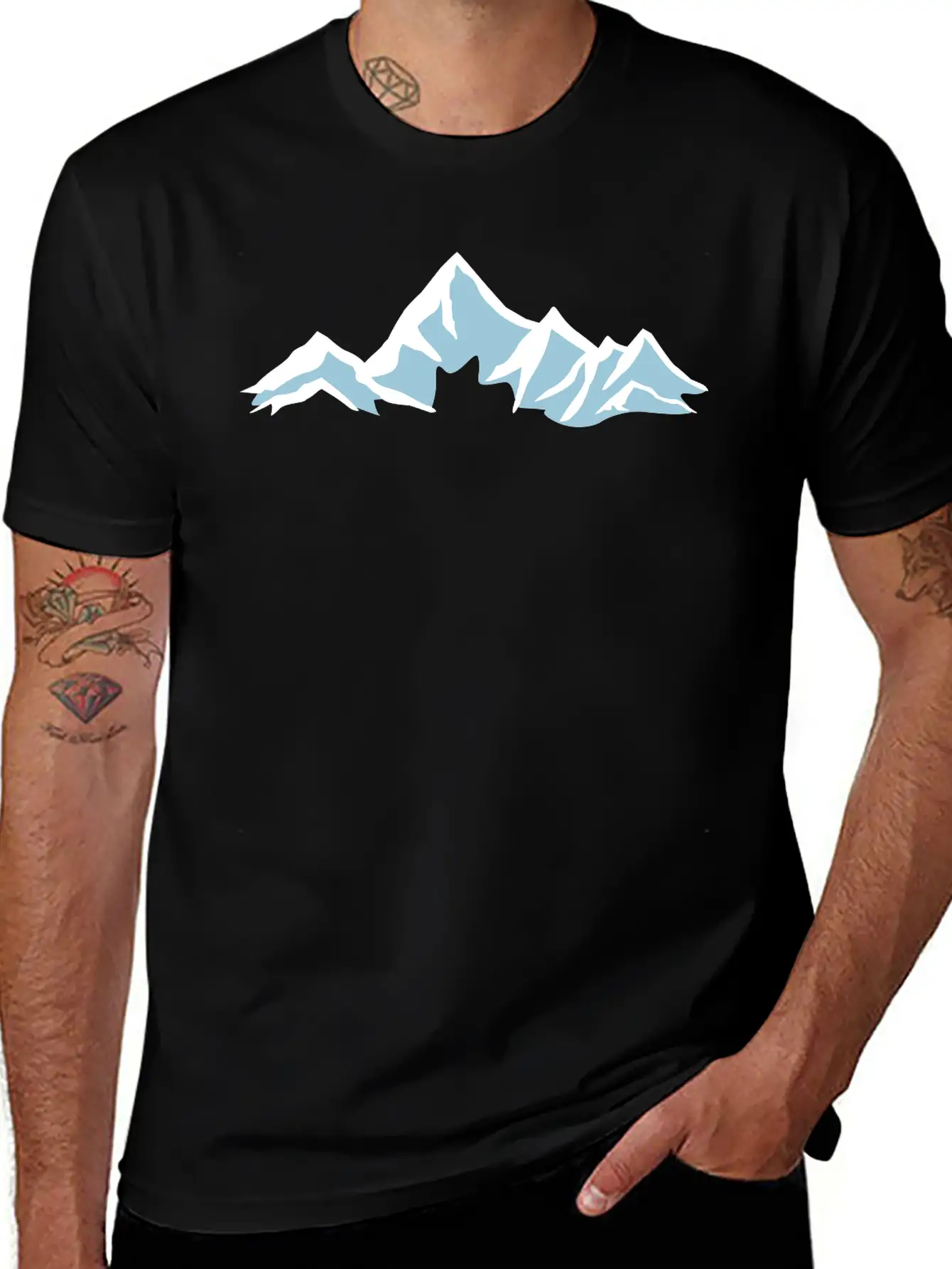 Mountain, Mountains, Glacier Essential Cotton Tee For Daily Outfits ¨C Unisex Style