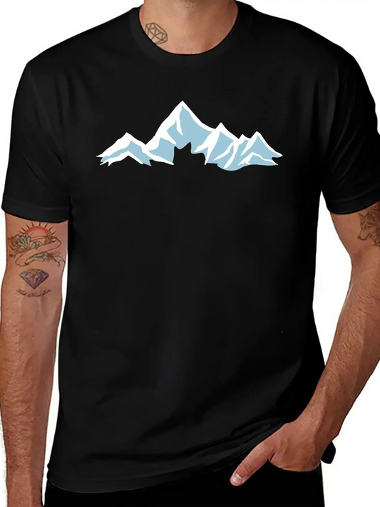 Mountain, Mountains, Glacier Essential Cotton Tee For Daily Outfits ¨C Unisex Style