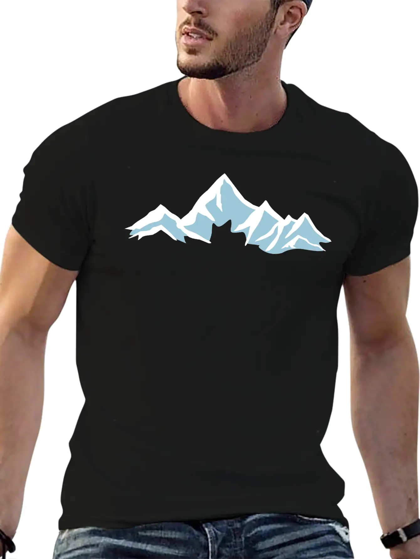 Mountain, Mountains, Glacier Essential Cotton Tee For Daily Outfits ¨C Unisex Style
