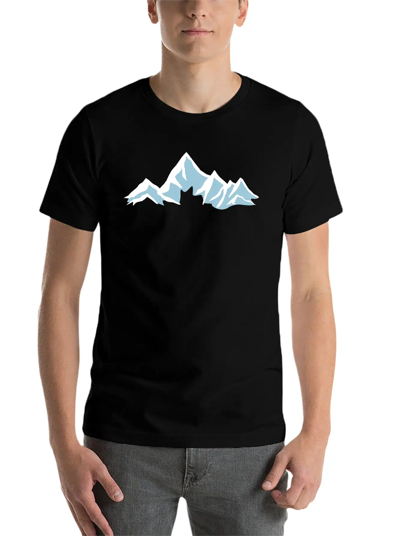Mountain, Mountains, Glacier Essential Cotton Tee For Daily Outfits ¨C Unisex Style