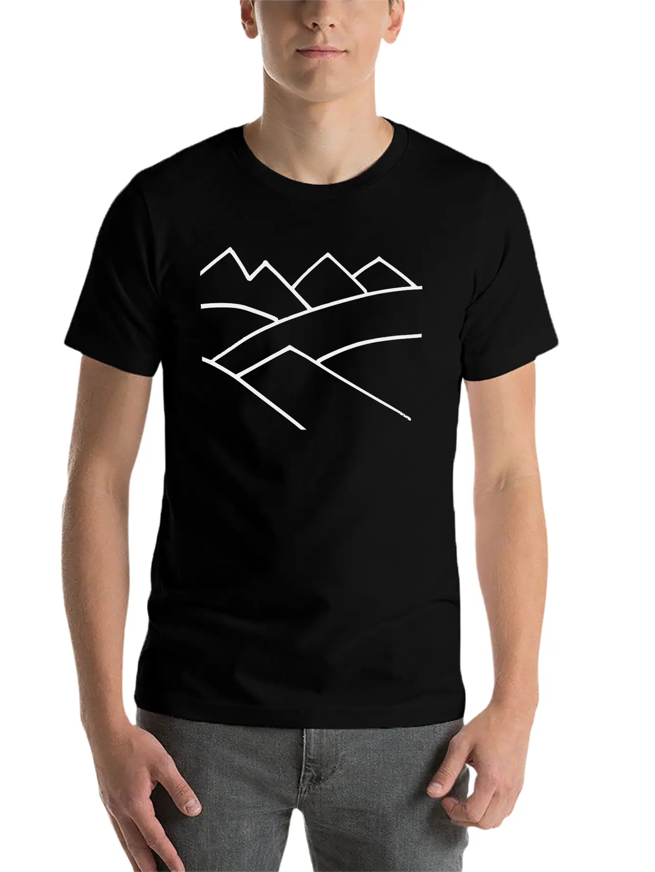 Mountain Outlines Soft Cotton Short Sleeve Tee ¨C Unisex Wardrobe Staple