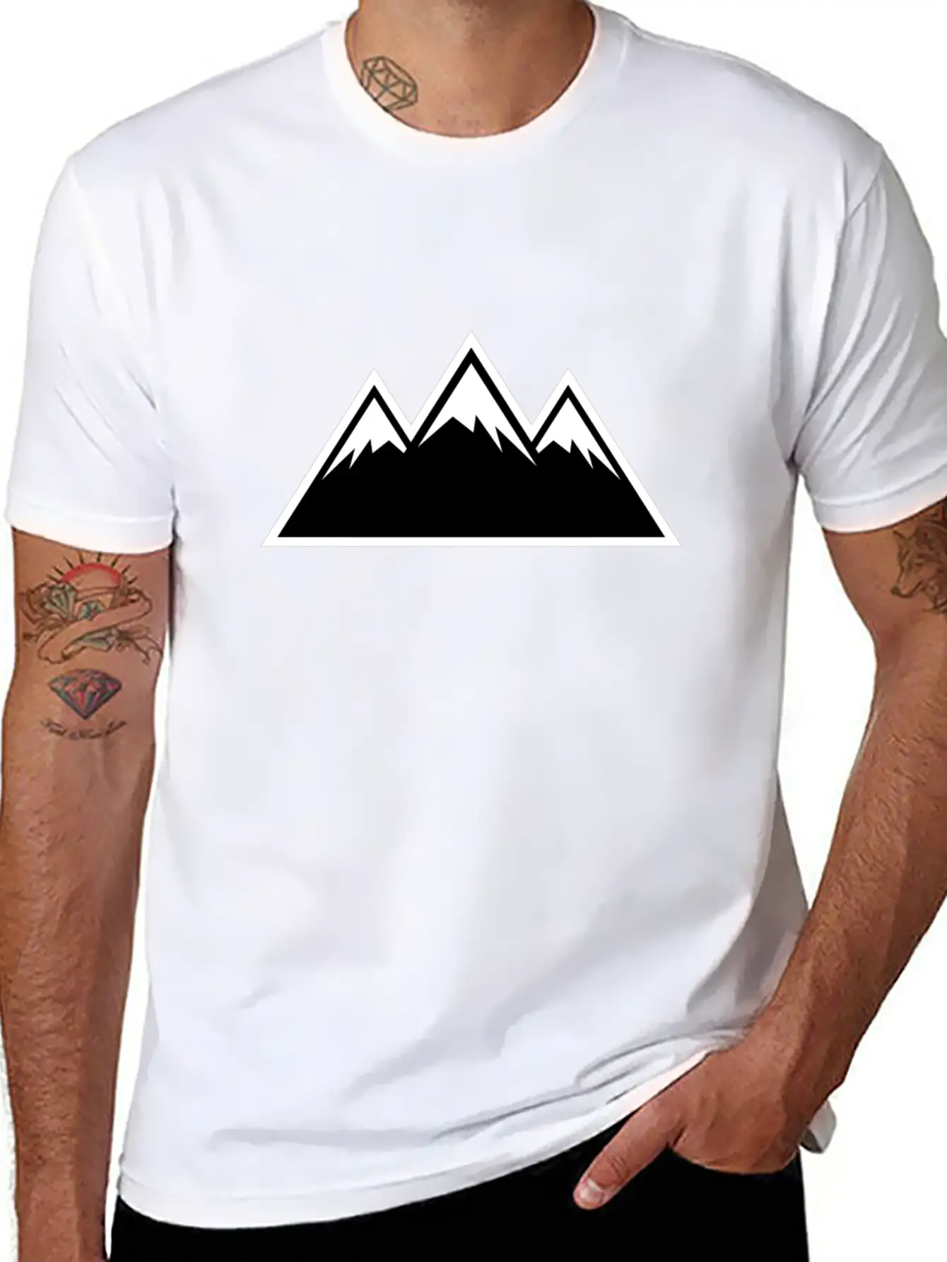 Mountains Essential Cotton Tee For Daily Outfits ¨C Unisex Style
